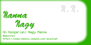 manna nagy business card